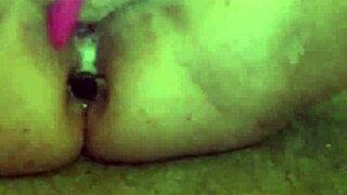 anal plug insertion and masturbating with a g-spot vibrator 😏