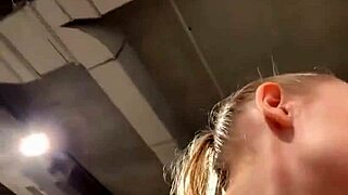 Teen masturbates in changing room on webcam