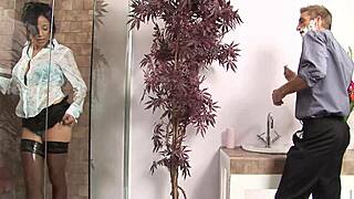 romana enjoys a passionate shower fuck with anal and doggystyle