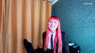 Makima: 'Seduce me to creampie your tight pussy in femdom.'