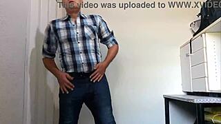 brazilian gardener with huge cock jerks off on the farm