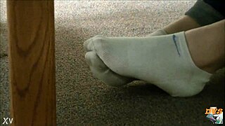 Dirty socks hidden in candid view