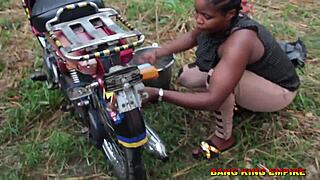 Begged for Attention After Washing Motorcycle