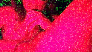 masked in red light sucking cock