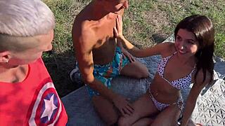 The Guys Caught The Village Slut Sunbathing Naked And Couldnt Resist Fucking Her Pussy - 1 213!