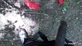 Blonde Bitch Gets Fucked in Forest Tinder Date