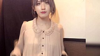 Bob-Haired Ladyboy Suggestively Teasing Nipples and Quietly Masturbating.