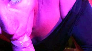 Blowjob In Neon Night With Deep Throat - Pov Shorties!