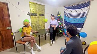 Real Homemade Threesome Between Friends Two Women And A Man