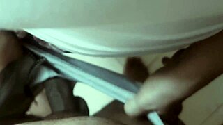 Stuck in the bathroom with milf when father is no around