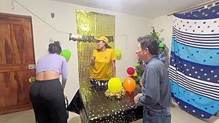 Real Homemade Threesome Between Friends Two Women And A Man