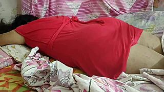 Wild Hot Desi Girlfriend In Red - Hot Body Massage