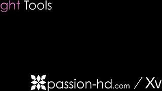 Passion-hd growling massive hairy bush filled with thick dick