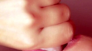 intriguing close-up facial on cute girl