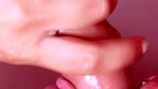intriguing close-up facial on cute girl