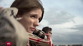 Skinny Babe in Intense Threesome with Driver and Servant, Anal Assfucking Blowjob Deepthroat Doggystyle Riding