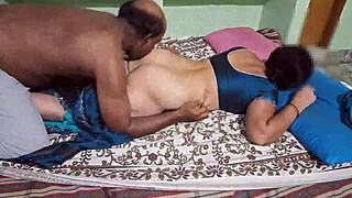 Devar fucks beautiful hot bhabhi, she's moaning in pleasure during the intense session.
