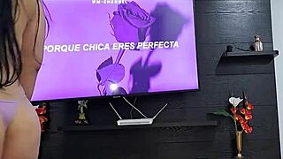 Stepmom tied with harness gets pussy fucked