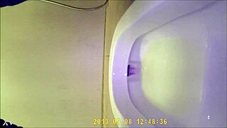 asian teen 18+ pees in toilet