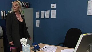 Cindy Behr's insatiable office nympho hires studs for wild anal fucks and deepthroats
