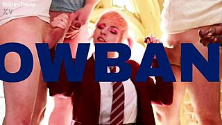 hot british teen eats liquid lunch