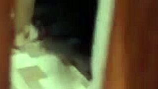 spying on my neighbor, she catches me and invites me in