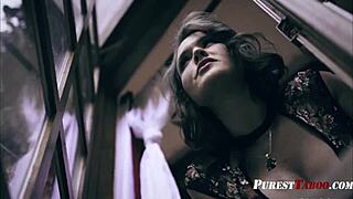 unfulfilled housewife cheats with teen peeping tom 😈