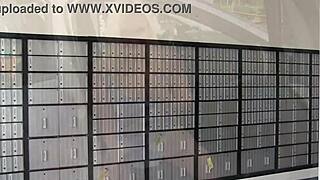 Blonde housewife strips naked in public, flashing shaved pussy and pierced nipples outdoors.