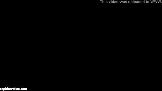 Devin and iris finish workout then relax near the pool