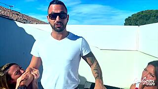 vittoria and pam, two goddesses, share a big cock casually