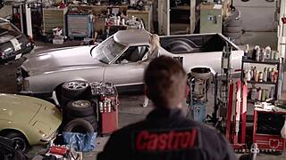 blonde gets banged in car by gang