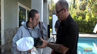 knock leads to rough riding with big fake tits