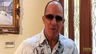 knock leads to rough riding with big fake tits