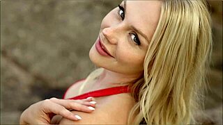 rubia cachonda, you horny blonde, fucking the lifeguard behind the rocks on the beach.