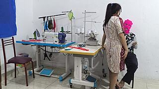 Intense Seduction In The Sewing Workshop