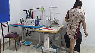 Intense Seduction In The Sewing Workshop