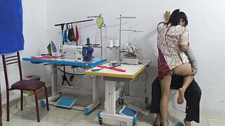 Intense Seduction In The Sewing Workshop