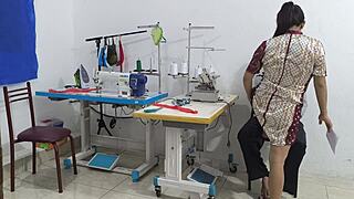 Intense Seduction In The Sewing Workshop