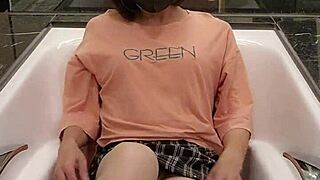 Shemale Ting Xuan Bathes Intensely in Bathtub While Fully Clothed