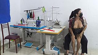 Intense Seduction In The Sewing Workshop