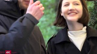 Skinny teen intensely fucks boyfriend after walk