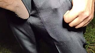 yuri gaucho boss shows off and jerks big cock till cum