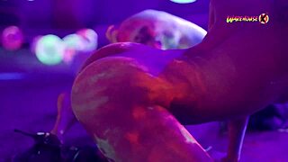 NEON PARTY ESCALATES - GIRLS FUCK AND SCREAM WITH PLEASURE
