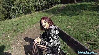 Public agent hot redhead lola fae fucked by euro guy