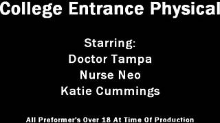 Oh yes, Katie cums hard during her Tampa University entrance physical with Dr. Tampa, spreading her big Latina ass!