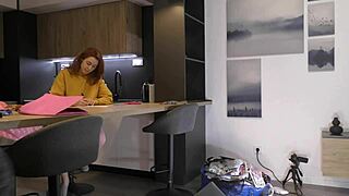 Redhead amateur in porn casting