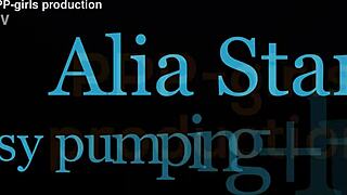 Pumped pussy squirting with real orgasm