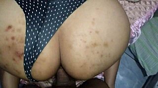 Brunette giving it good to her naughty husband in homemade passion!