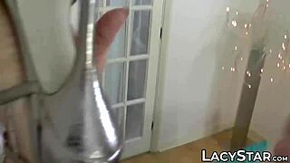 Older woman enjoys group facial in diverse setting.