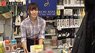 Asian Japanese Babe with Big Tits Blows and Fucks with Toys